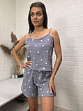 Ніжна жіноча піжама майка шорти, фото 2