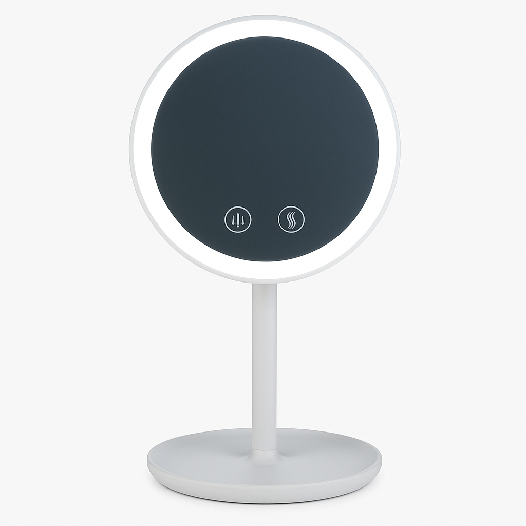 Косметичне дзеркало з підсвіткою Beauty Breeze Mirror, настільне, з вентилятором і збільшенням