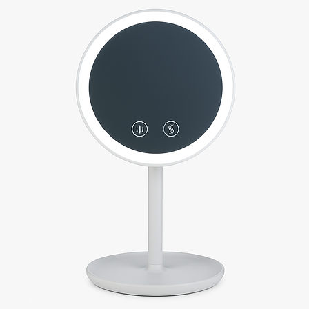 Косметичне дзеркало з підсвіткою Beauty Breeze Mirror, настільне, з вентилятором і збільшенням, фото 1