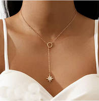 Ланцюжок із підвіскою жіночий золотистий