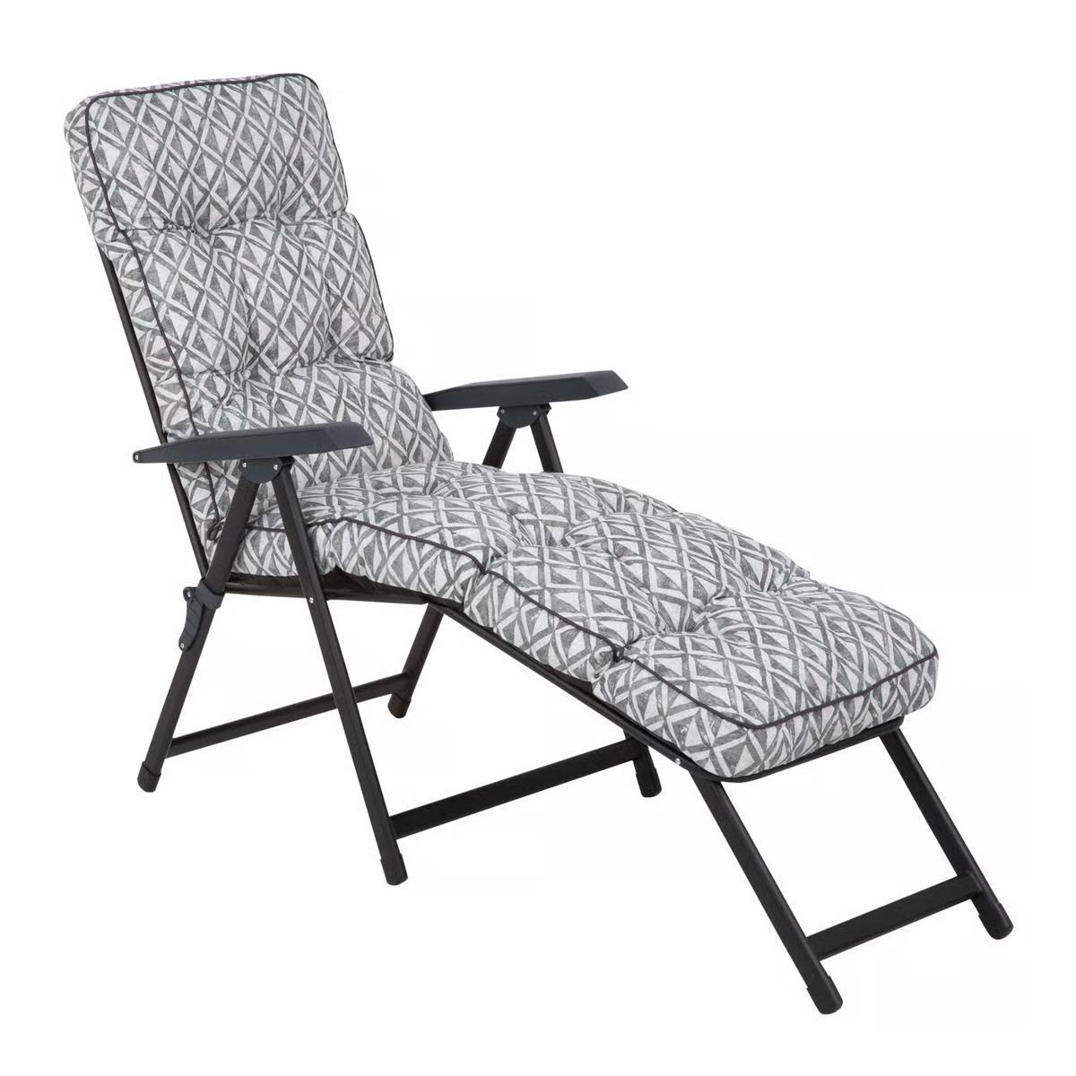 Лежак з макс. навантаженням 150 кг Lena Lounger геометричний візерунок