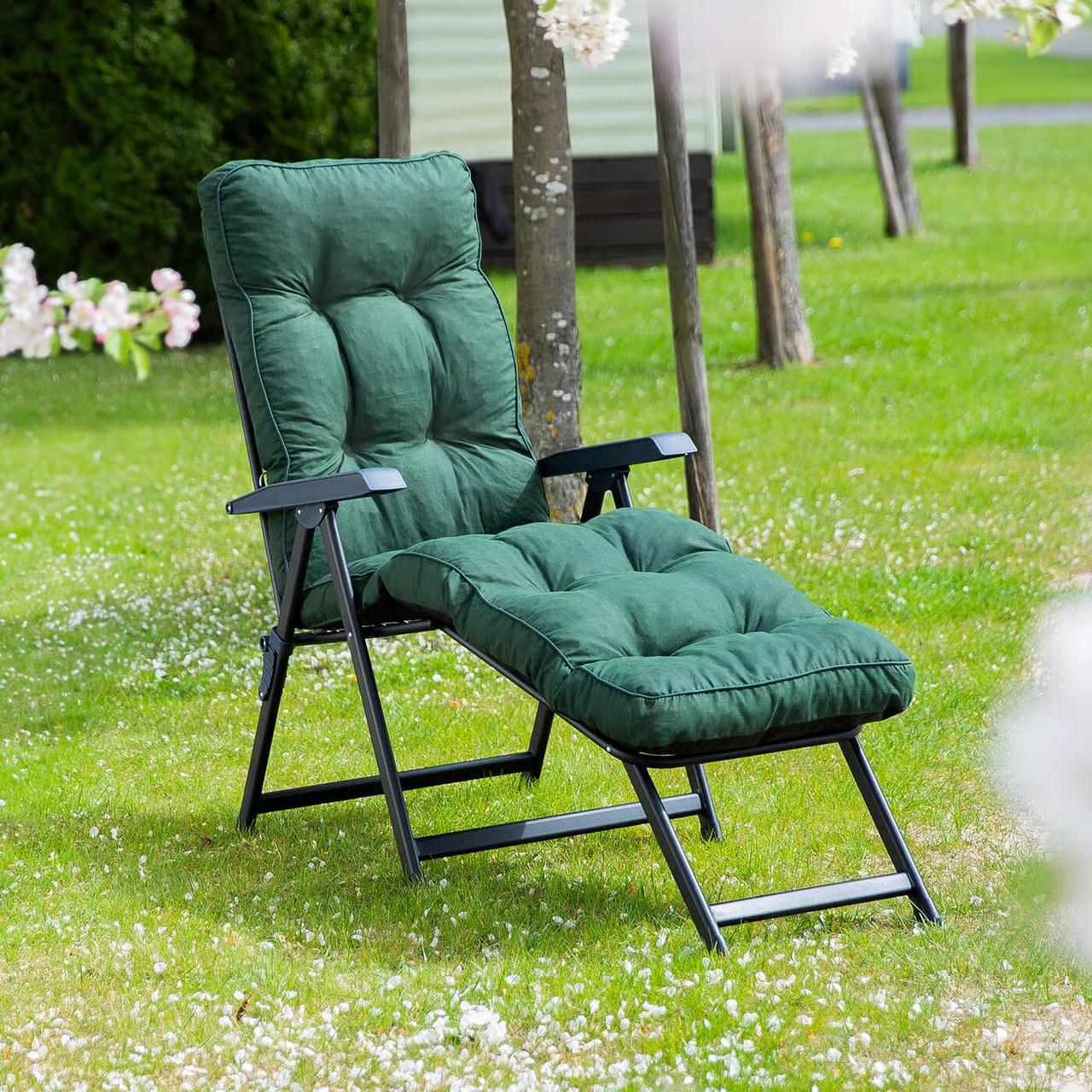 Шезлонг з макс. навантаженням 150 кг Lena Lounger зелений