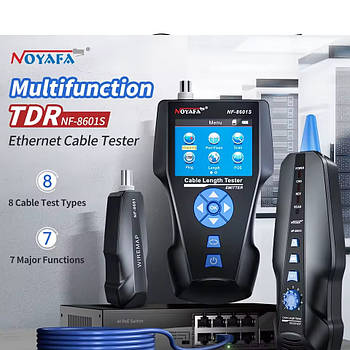 NOYAFA NF8601S багатофункціональний кабельний тестер, Wiremap, POE/PING-тестування,  + рефлектометр TDR