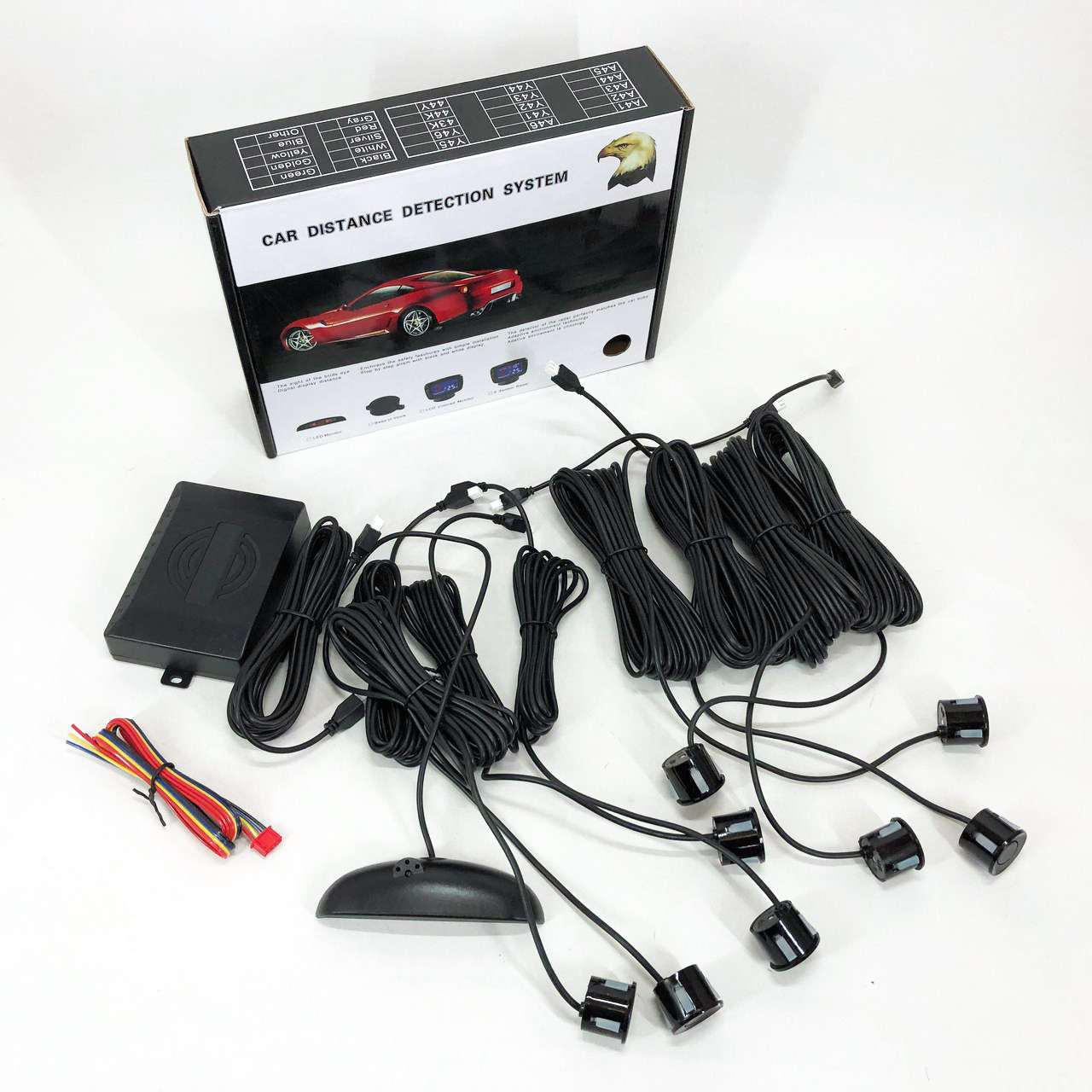 Парктронік (парковний радар) Assistant Parking Sensor, 8 чорних датчиків