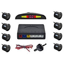 Парктронік (парковний радар) Assistant Parking Sensor, 8 чорних датчиків, фото 3