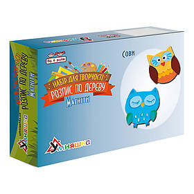 Набір дитячої творчості Розпис по дереву "Магніти-сови" УМНЯШКА РД-005, Toyman