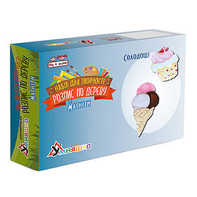 Набір дитячої творчості Розпис по дереву "Магніти-солодощі" УМНЯШКА РД-008, Toyman