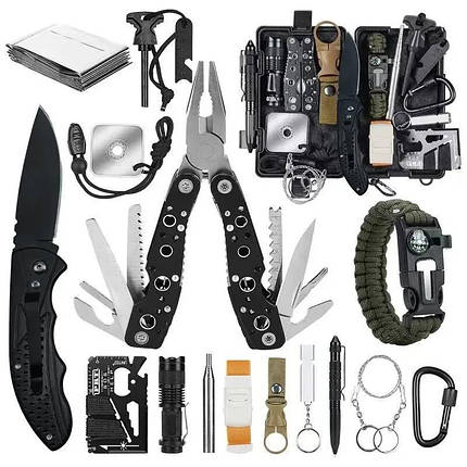 Туристичний набір інструментів для виживання 15 в 1 SOS-15B, фото 1