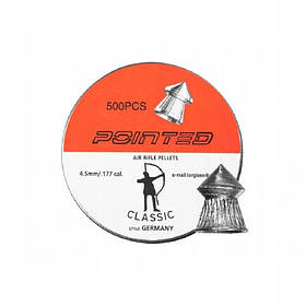 🎯 Пульки, кулі для пневматики Diabolo CLASSIC POINTED 4,5 мм — 500 шт