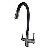 Змішувач для кухні  Globus Lux LAZER GLLR-0903-11-GRAPHITE  під осмос, фото 6