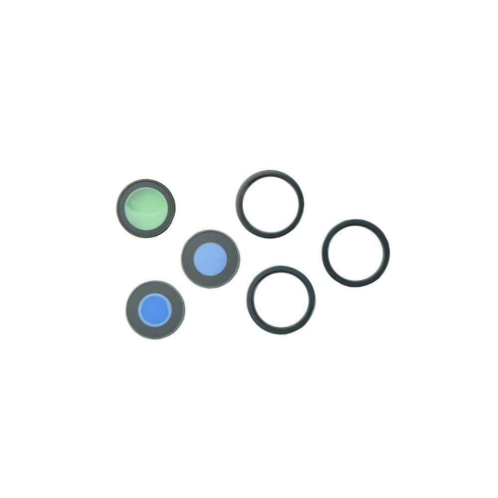 Скло камери iPhone 15 Pro Max (комплект 3шт) Black, фото 1