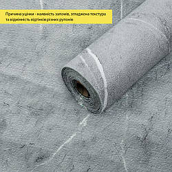 Уцінка Шпалери самоклеючі 2800х500х1,5мм Сірий мармур SW-00002842
