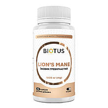 Їжовик гребінчастий, Lion's Mane, Biotus, 1000 мг, 60 капсул