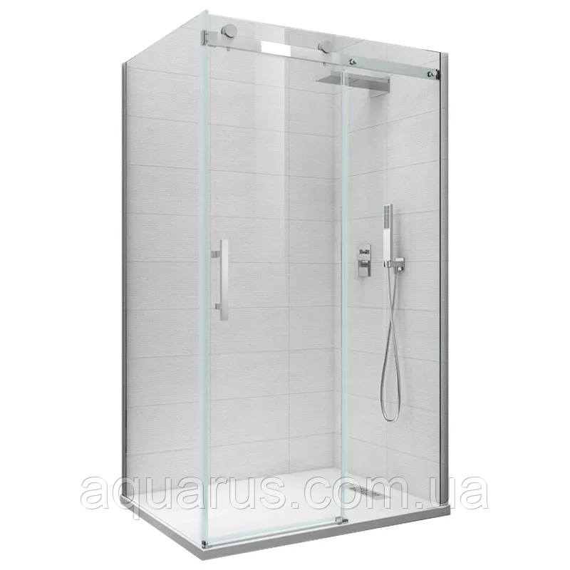 Бічна стінка до кабіни Koer SR SW01-90x200-TR-07 прозоре скло Easy Clean 8мм, графіт (KR5382)