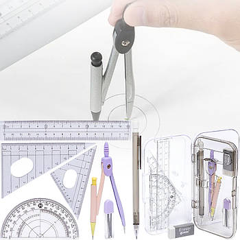 Готувальня з 8 предметів у пластиковій коробці кольорові 2006 Набір для креслення в 1 упаковці 2 шт