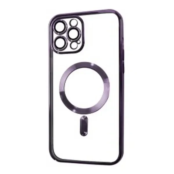Чохол-накладка Infinity Magnetic для iPhone 15 Pro Violet + захист камери, фото 1