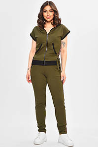 Спортивний костюм жіночого кольору хакі р.44 203048P