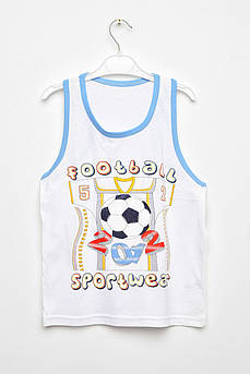 Майка дитяча для хлопчика білого кольору 203170M