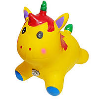 Дитяча Іграшка-стрибун "єдиноріг" Rb2520 Музика, Світло Жовтий Toyvoo