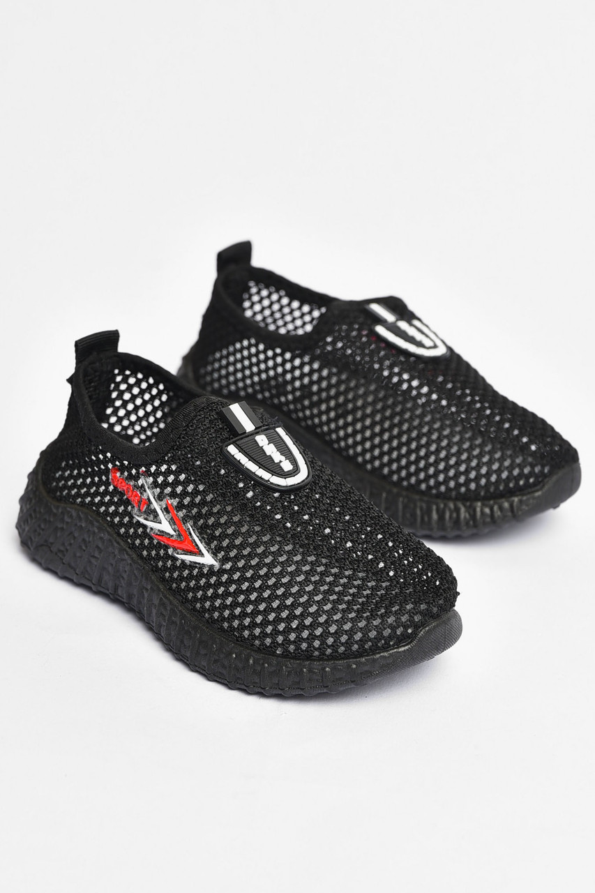 Мокасини дитячі чорного кольору текстиль 203166P, фото 1