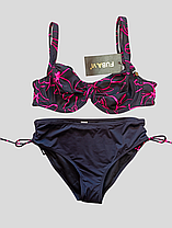 Купальник 2025 раздельный Fuba 25008 черный-розовый(В НАЛИЧИИ ТОЛЬКО 48 50 52 54 56 УКР р-ры), фото 4