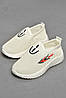 Мокасини дитячі білого кольору текстиль 203162P, фото 2