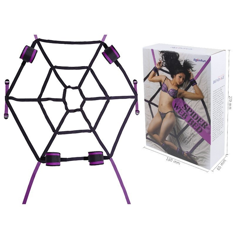 Набір фіксаторів Roоmfun Spider Web Bed у вигляді павутиння на ліжко, фото 1