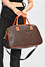Сумка дорожня унісекс екошкіра коричневого кольору 202928P, фото 3