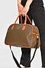 Сумка дорожня унісекс екошкіра коричневого кольору з принтом 202931P, фото 3