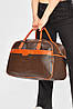 Сумка дорожня унісекс екошкіра коричневого кольору з принтом 202938P, фото 2
