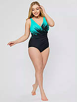 Купальник слитный  25811  Fuba черный-бирюзовый(В НАЛИЧИИ ТОЛЬКО 50 52 54  56 58 УКР р-ры), фото 4