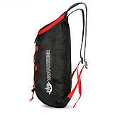 Складаний портативний рюкзак з чохлом водовідштовхувальний матеріал Vanaheimr чорний (GS-185641), фото 7