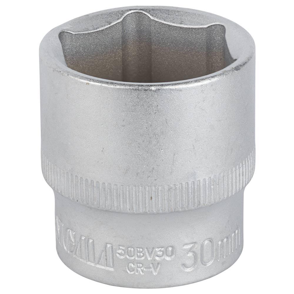 Насадка шестигранна коротка 1/2" 30 мм CrV mid Sigma (6071301)