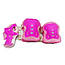 Комплект роликів Happy Combo S (29-33) Рожевий: ролики шолом захист сумка, фото 5
