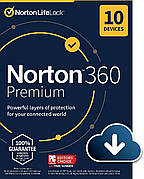 Антивірус Norton 360 Premium на 3 місяці 10 пристроїв (Ліцензійний ключ)