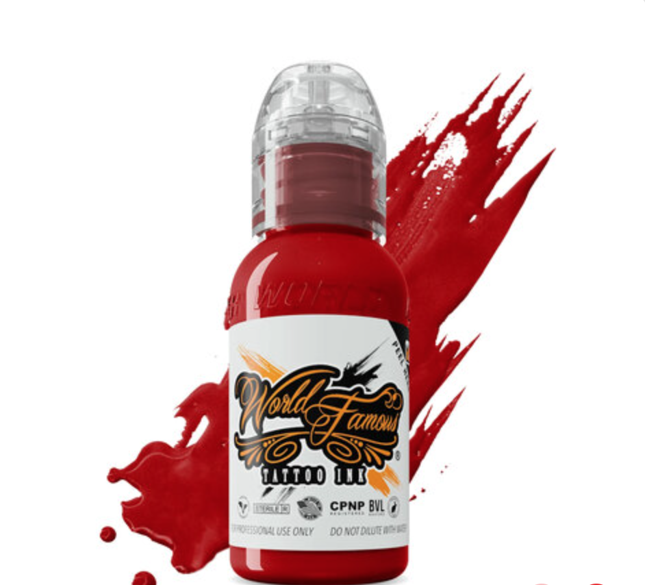 Краска для тату World Famous Ink - Red Hot 30 мл, фото 1