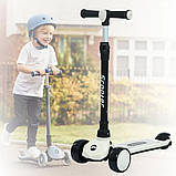 Самокат триколісний Prof1 чорний JR3-124-B, фото 4