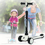 Самокат триколісний Prof1 чорний JR3-124-B, фото 5