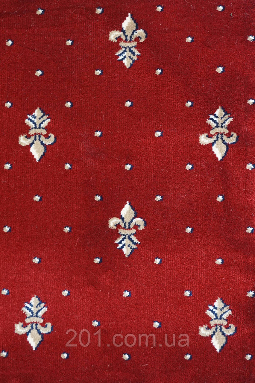 Комерційний ковролін Moldabela Atlas 8928-41335 червоний - ширина 4 метри, фото 1