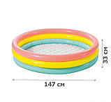 Басейн дитячий надувний Intex 147 х 33 см захід сонця 57422, фото 4