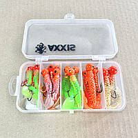 Набір приманок (воблерів) для спінінга (силікон віброхвіст) 18 шт. ax-1244