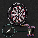 Мішень для гри в дартс класична 45 см, Дартс комплект мішень і дротики Flocked (18012), фото 5