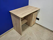 Маленький письмовий стіл учнівський для дитини школяра, підлітка з тумбою 90 см Дуб Сонома, фото 9