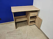 Маленький письмовий стіл учнівський для дитини школяра, підлітка з тумбою 90 см Дуб Сонома, фото 5