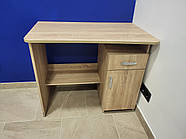 Маленький робочий письмовий стіл 90 см з тумбою та шухлядою для школяра підлітка студента Дуб Сонома, фото 5