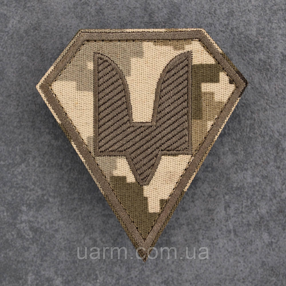 Шеврон двозуб ССО Сили спеціальних операцій піксель, фото 1