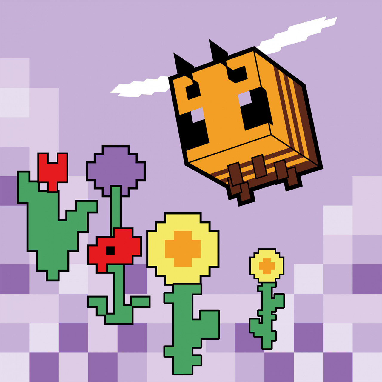 Картина за номерами SANTI Майнкрафт Весела бджілка 25х25см, фото 1