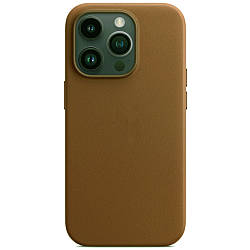Шкіряний чохол iPhone 16 Pro Apple Leather Case with MagSafe (анімація) - Light Brown