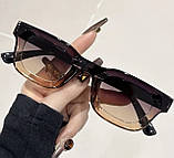 Жіночі сонцезахисні окуляри-лисички, оливкового кольору, фото 2