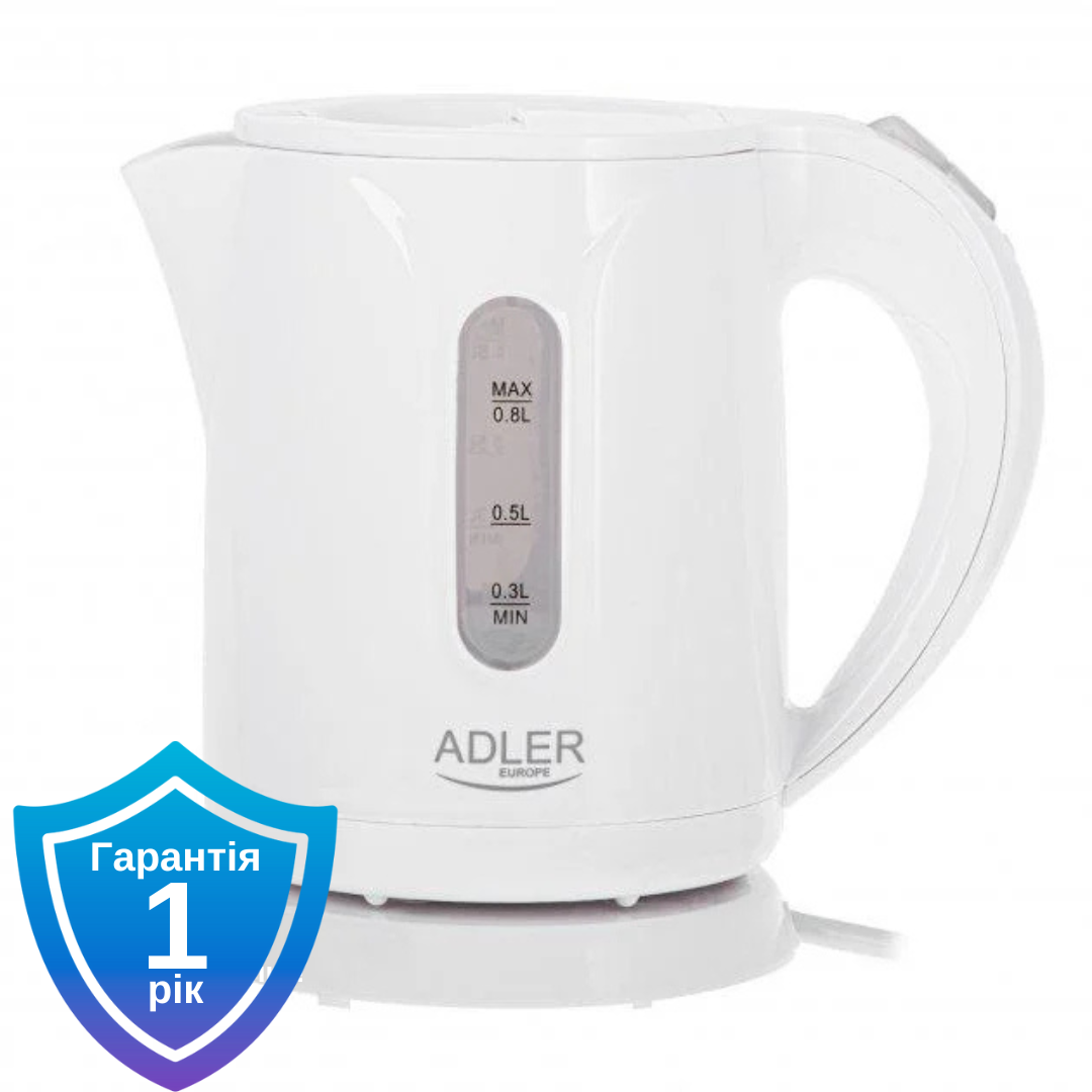 Чайник електричний Adler AD 1371 білий 0.8 л